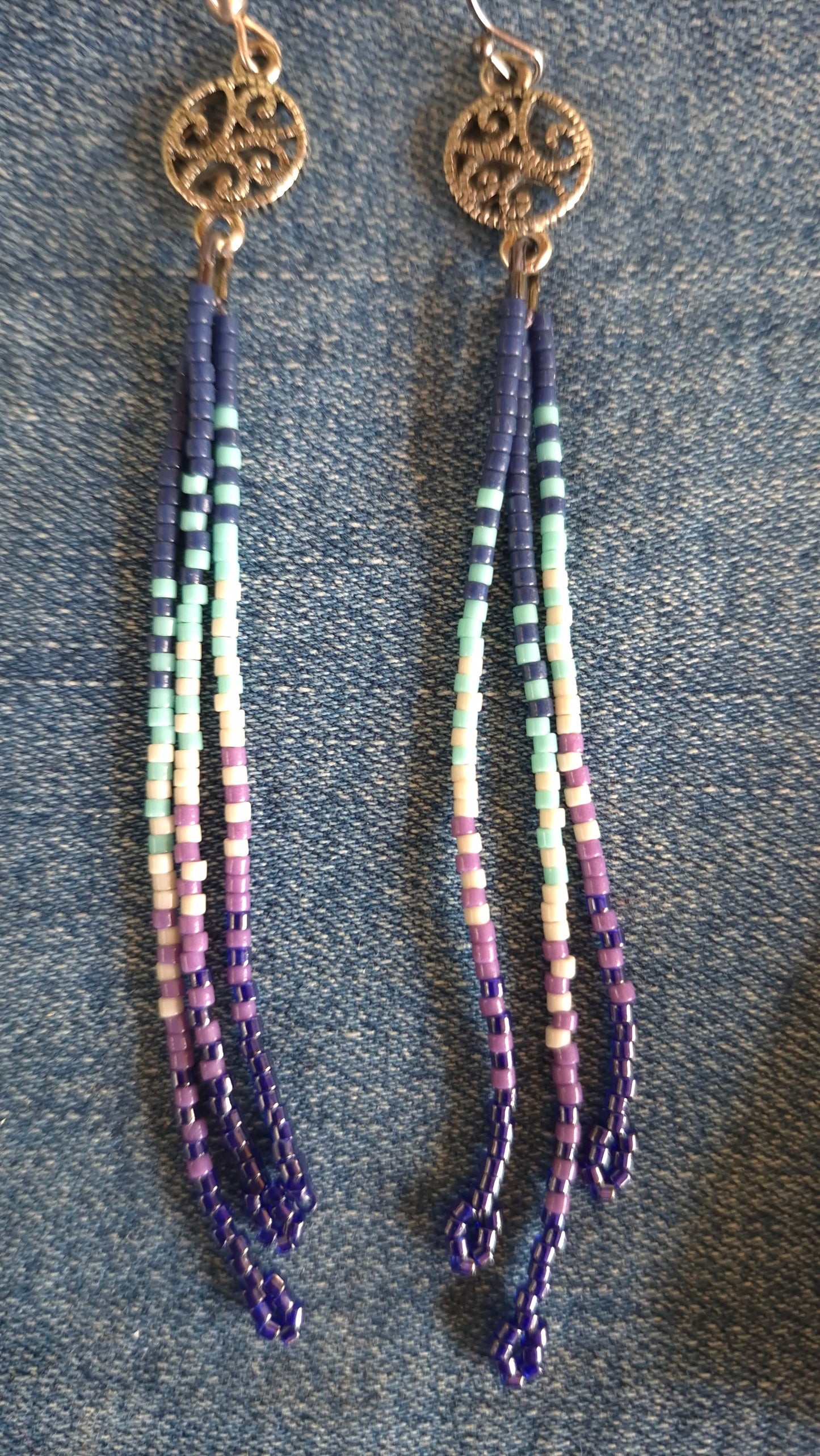 Dark Waves Fringe Earrings