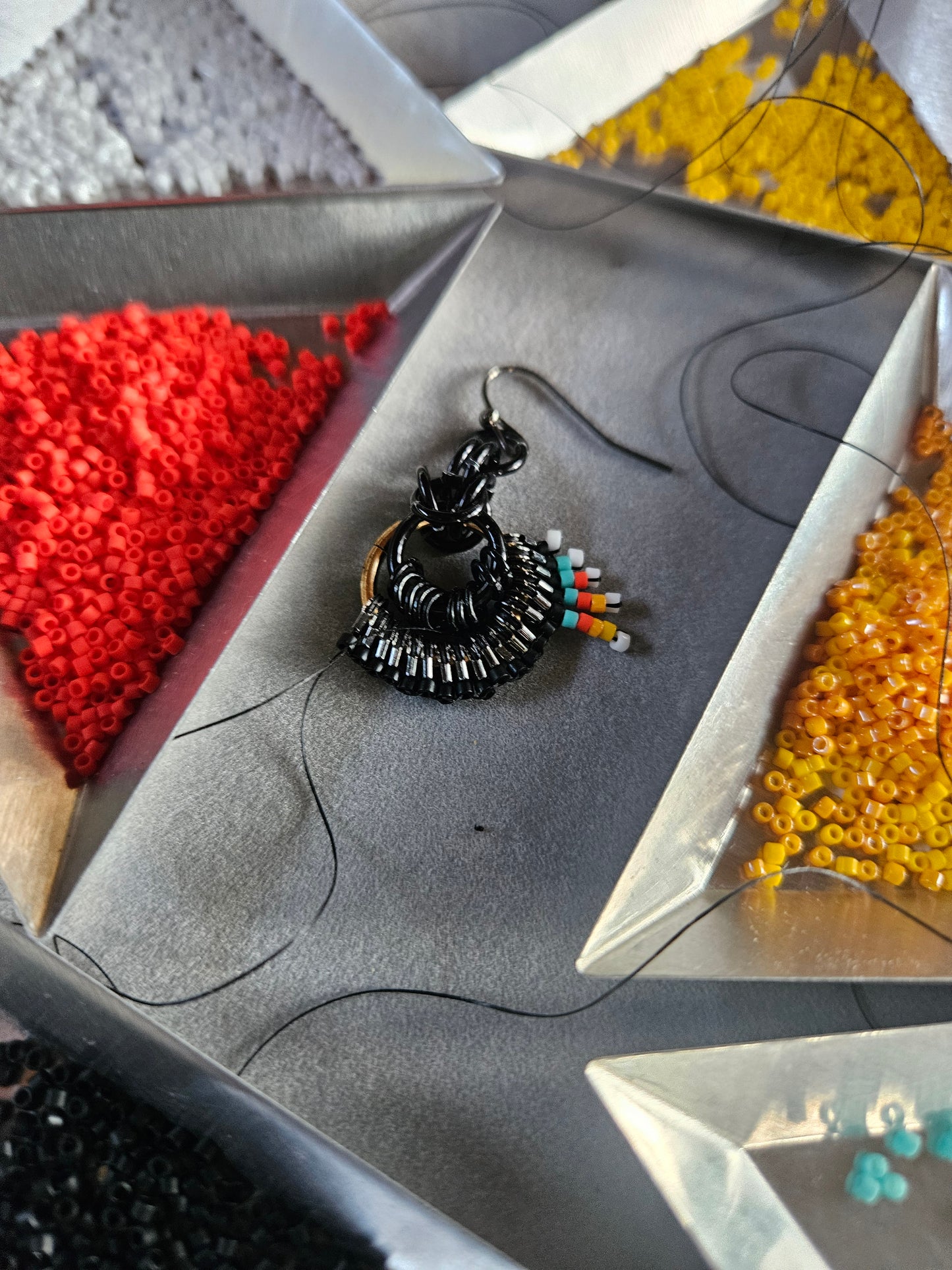 Indigenous inspiration Feather Fringe Earrings